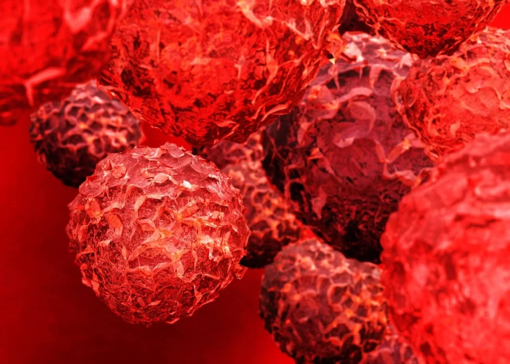 Ilustração de óvulos com fundo vermelho representando como melhorar a qualidade do óvulo.