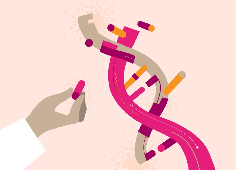 Imagem ilustrativa de componentes de DNA